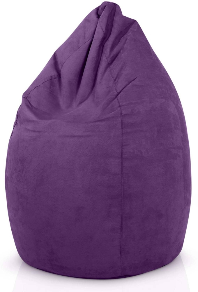 Green Bean® Sitzsack mit Rückenlehne 60x60x90cm - Indoor Sitzkissen 220L Füllung Kuschelig Waschbar - Lila Bild 1
