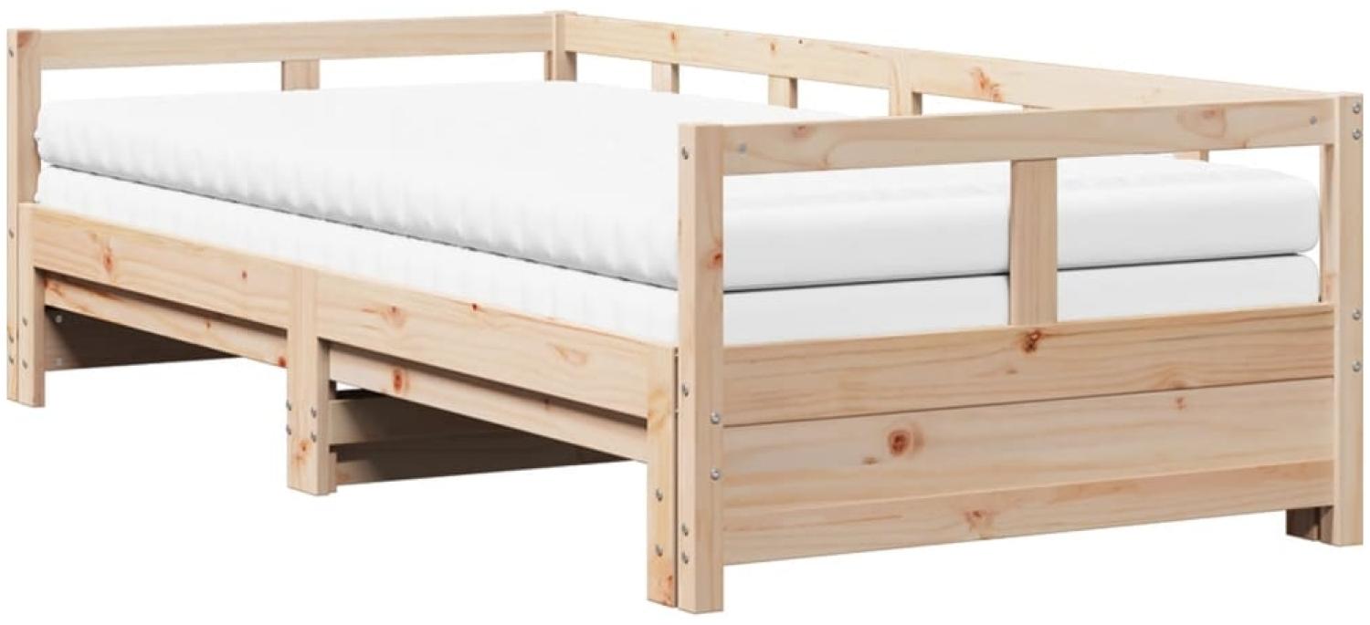 vidaXL Tagesbett Ausziehbar mit Matratzen 90x200 cm Massivholz Kiefer 3321041 Bild 1