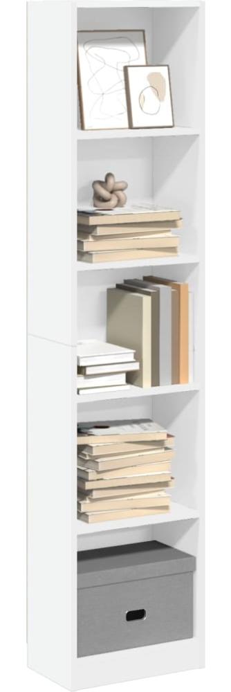 vidaXL Bücherregal Weiß 40x24x176 cm Holzwerkstoff 857792 Bild 1