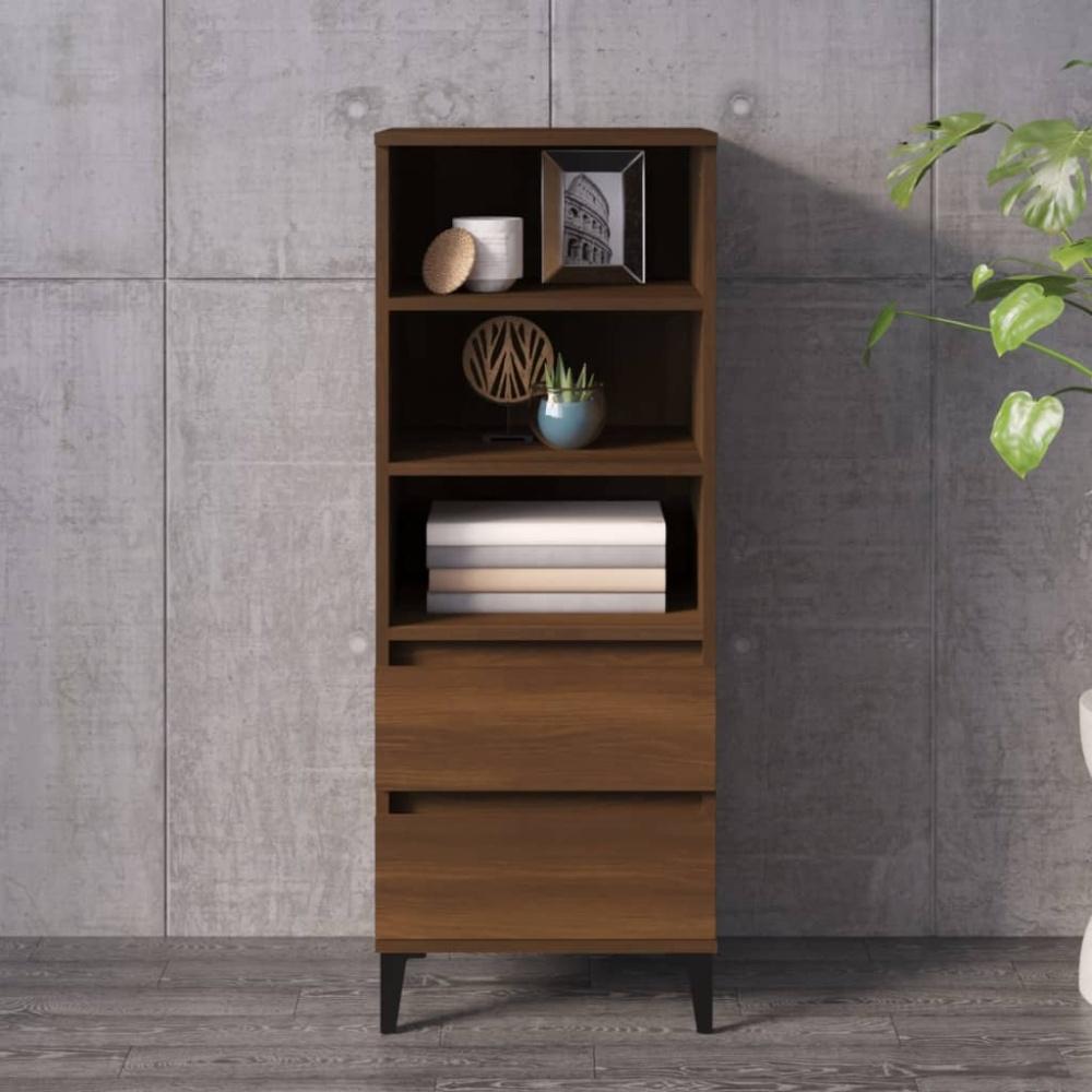 vidaXL Highboard Braun Eichen-Optik 40x36x110 cm Holzwerkstoff 821251 Bild 1