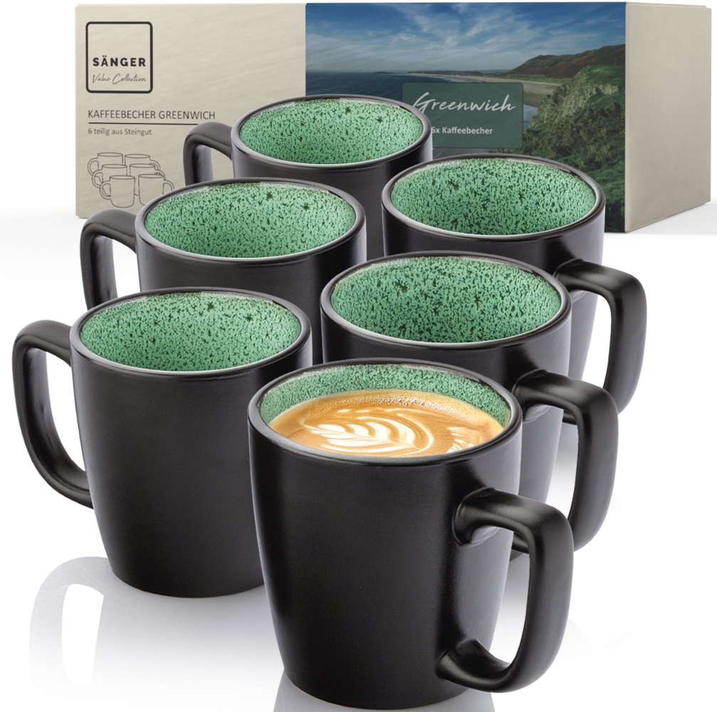 SÄNGER Steingut Kaffeebecher Greenwich 6 teilig für 6 Personen Bild 1