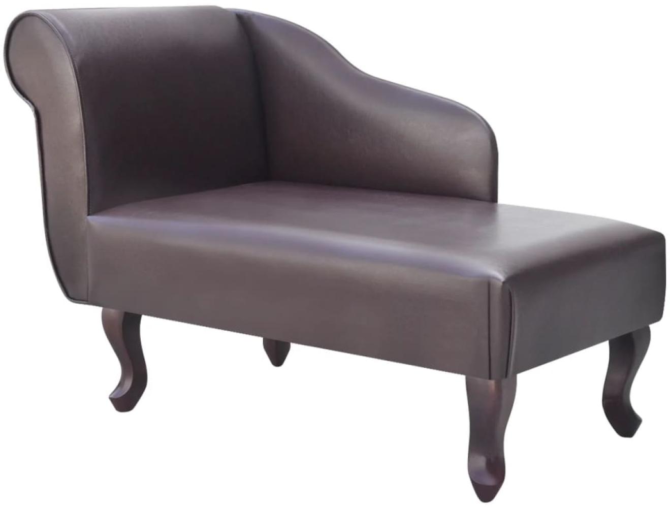 vidaXL Chaiselongue Braun Kunstleder [242404] Bild 1