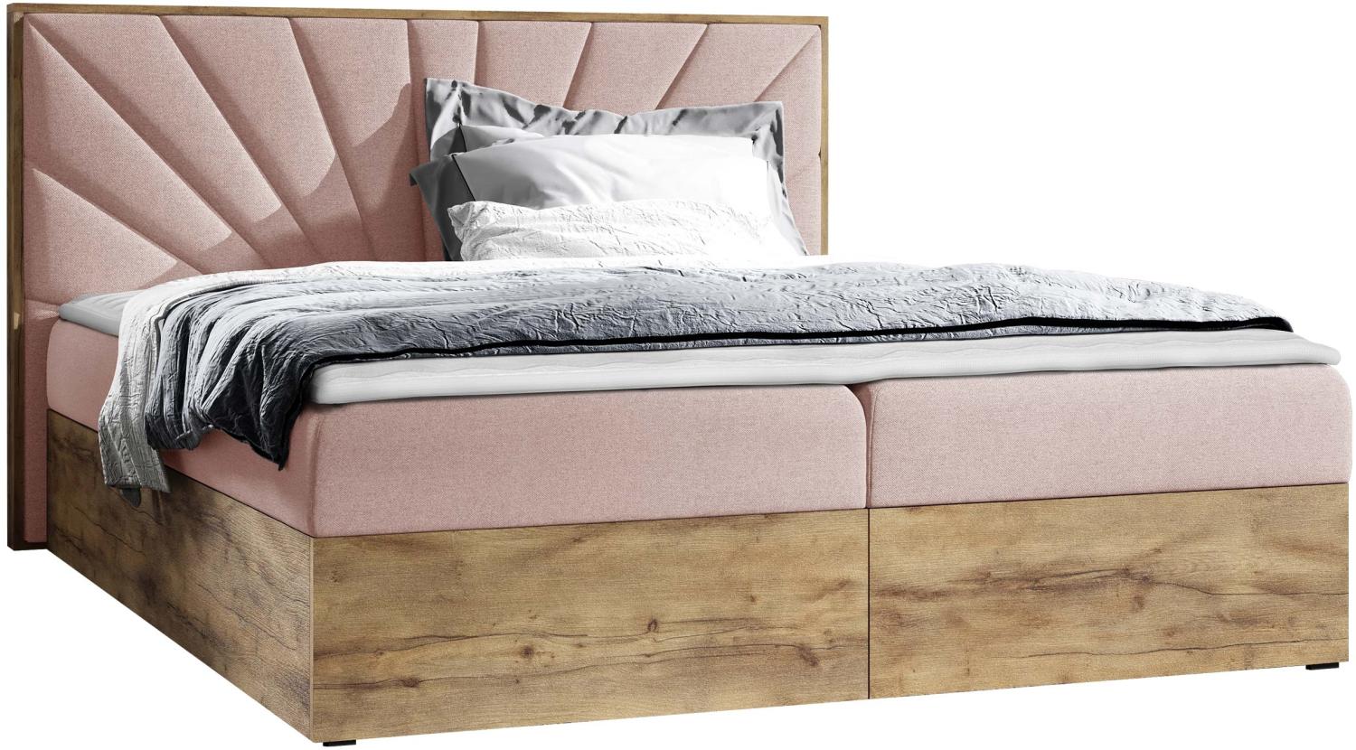 Boxspringbett Worik VII, Rosa, 120 x 200 cm Bild 1