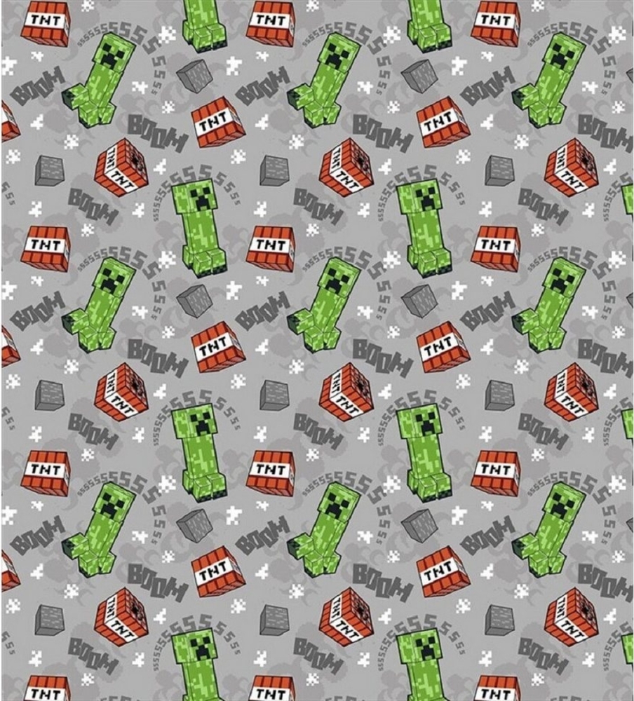 Minecraft Flanell Blanket 180x200 cm – Kuscheldecke für Kinderzimmer und Gamer Wohndecke Bild 1