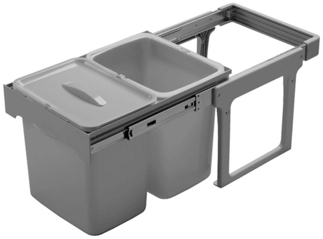 Abfallsammler grau 2x 16 Einbau Mülleimer Abfalltrennsystem Küchen-Abfalleimer Bild 1