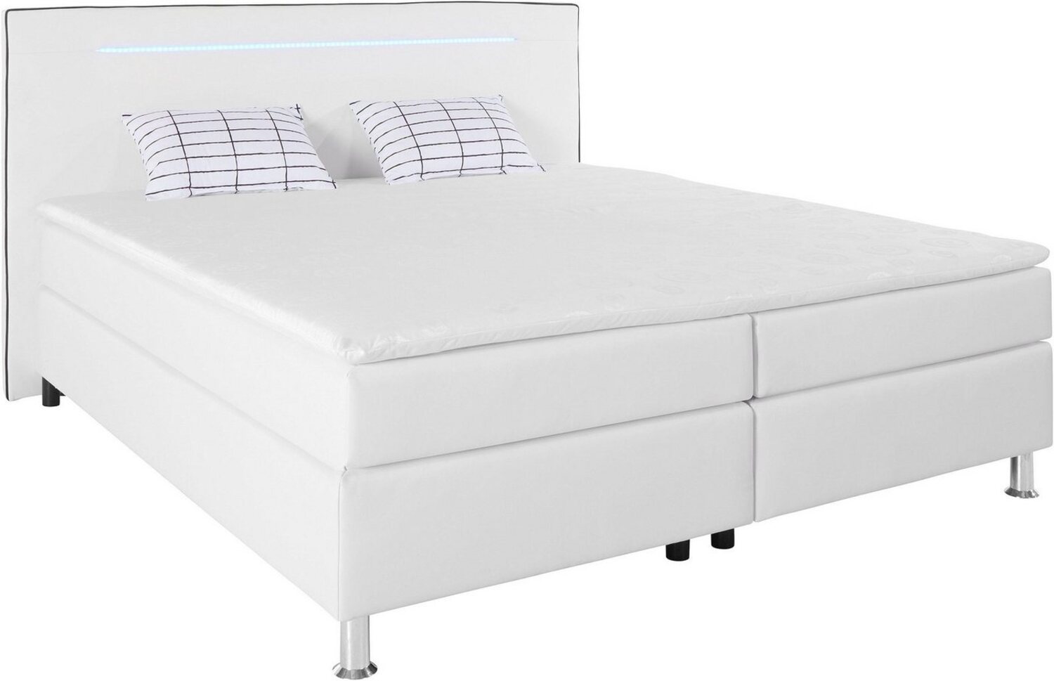 COLLECTION AB Boxspringbett, inkl. LED-Beleuchtung, Topper und Kissen Bild 1