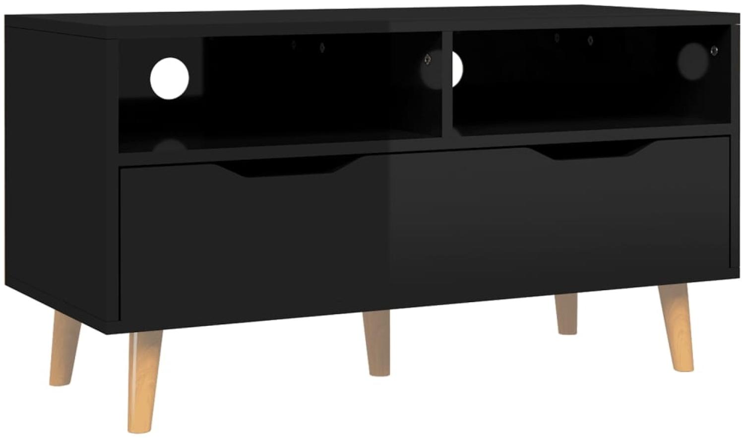 vidaXL TV-Schrank Hochglanz-Schwarz 90x40x48,5 cm Holzwerkstoff 326784 Bild 1