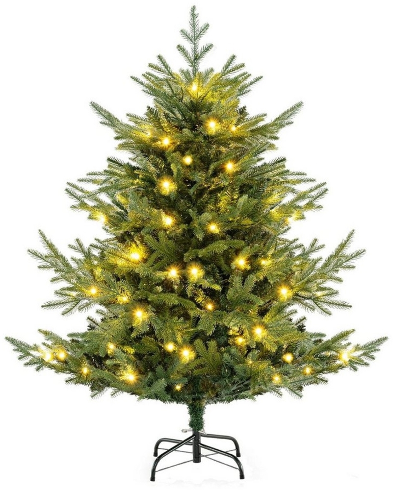 COSTWAY Künstlicher Weihnachtsbaum, 135cm, 160 warmweiße LEDs, 8 Lichtmodi Bild 1