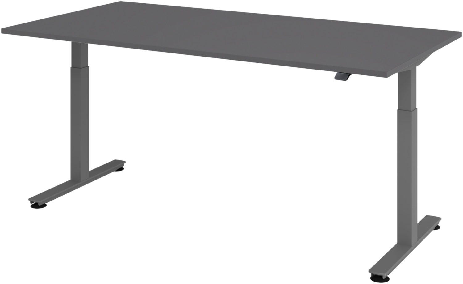 bümö elektrisch höhenverstellbarer Schreibtisch Graphit 200x100 cm, Gestell: Graphit - Büroschreibtisch höhenverstellbar elektrisch, elektrischer Bürotisch & Gaming Tisch, Stehschreibtisch, XMST-2E-G-G Bild 1