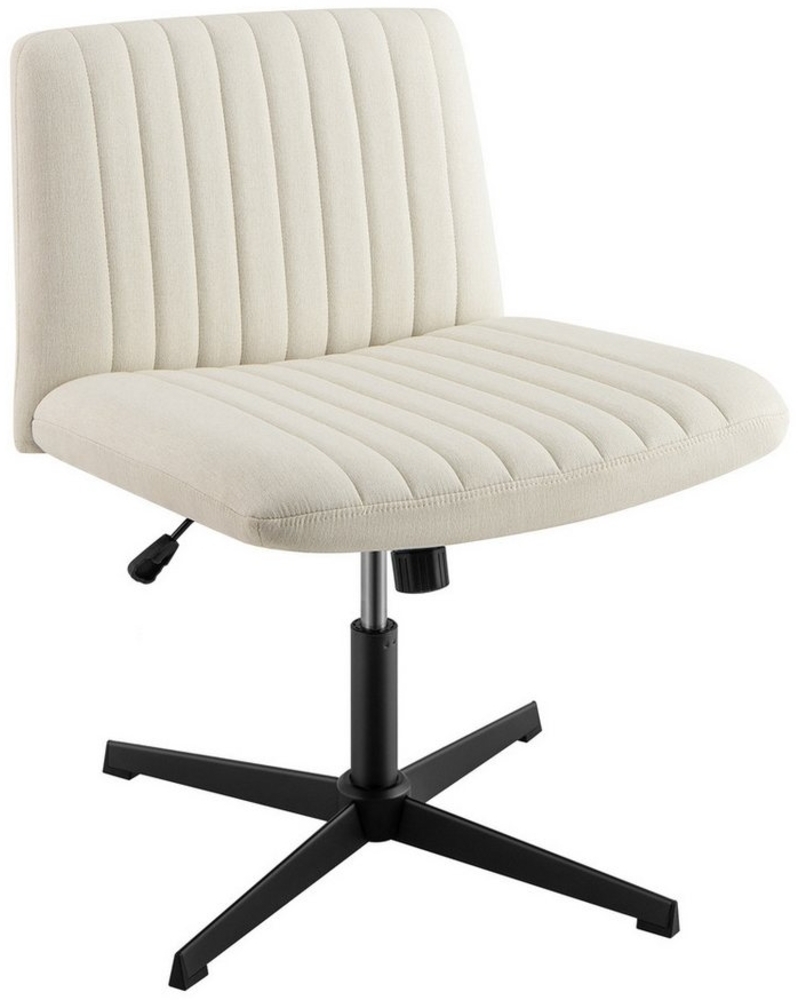 COSTWAY Bürostuhl, höhenverstellbar, drehbar, bis 150kg, Wippfunktion, beige Bild 1