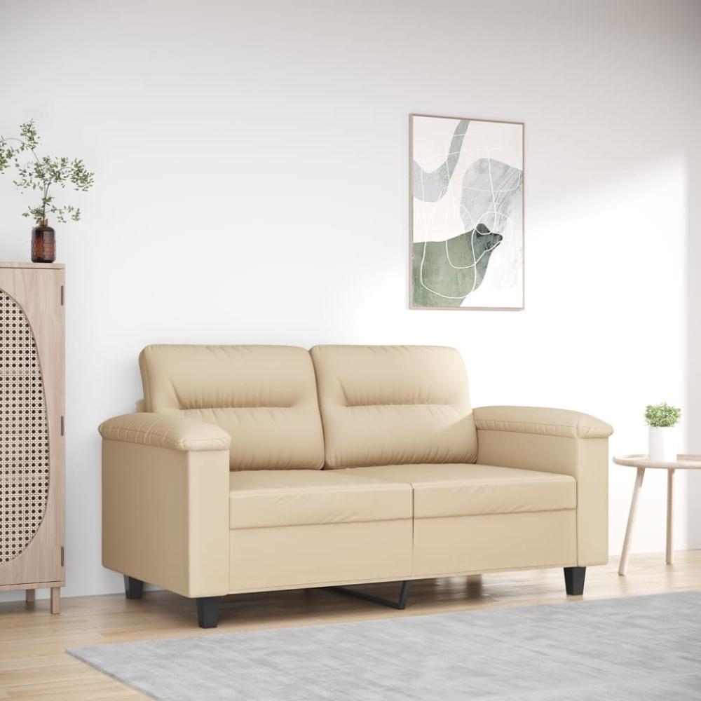 vidaXL 2-Sitzer-Sofa Creme 120 cm Mikrofasergewebe 359559 Bild 1