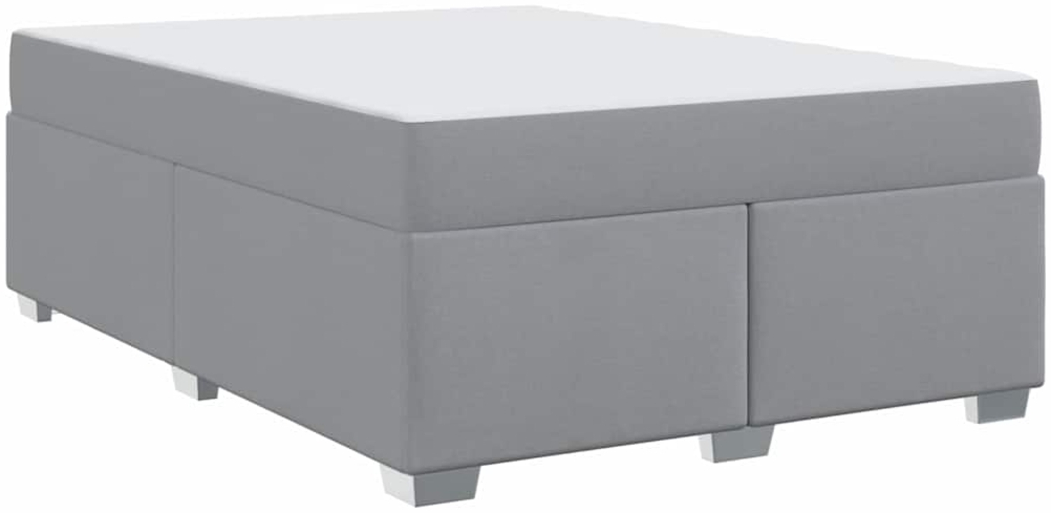 vidaXL Bettrahmen mit Matratze Hellgrau 160 x 200 cm Stoff 3399194 Bild 1