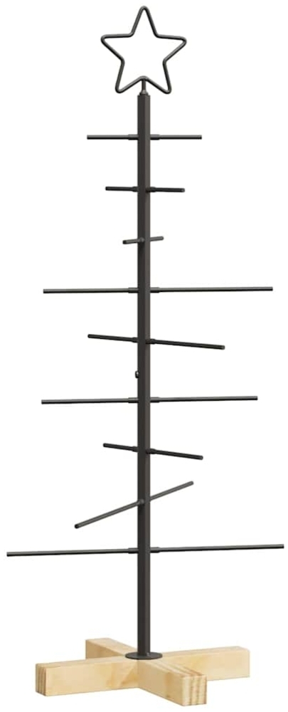 vidaXL Metall Weihnachtsbaum Schwarz 90 cm Pulverbeschichteter Stahl 42019176 Bild 1