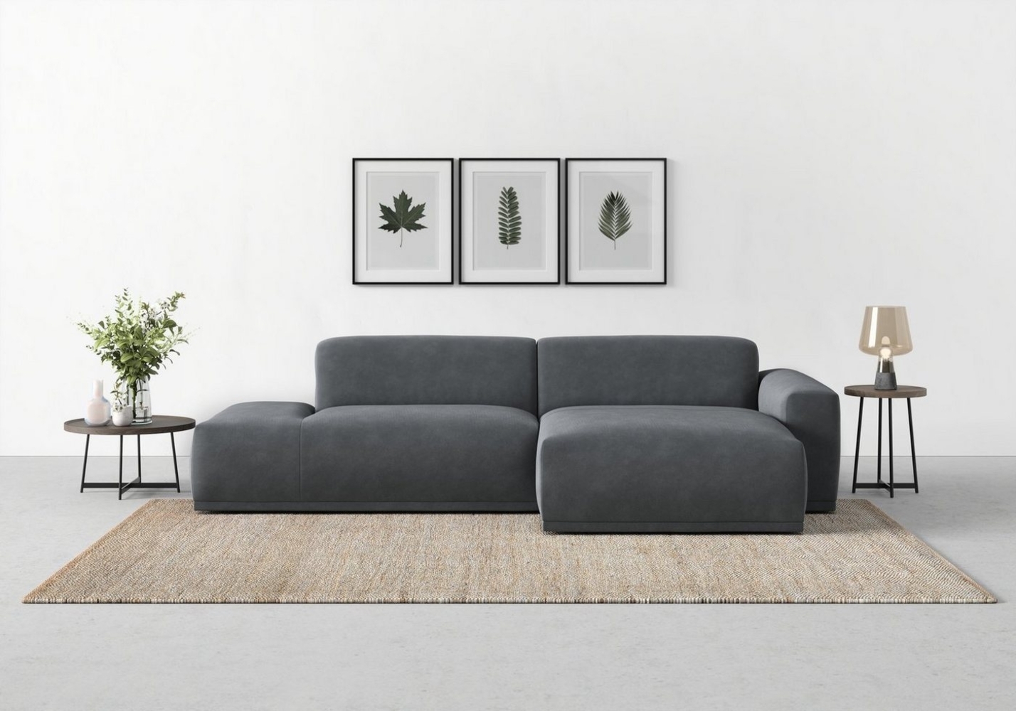 TRENDMANUFAKTUR Ecksofa Braga, mit hochwertigem Kaltschaum, L-Form, in Cord erhältlich, modernes Sofa, Couch mit hohem Sitzkomfort, 275/72/160 cm (B/H/T) Bild 1