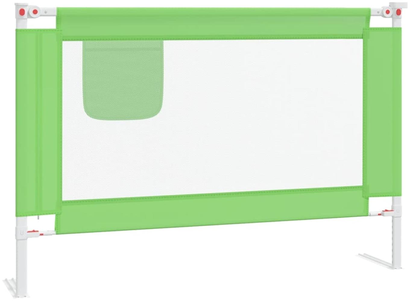Kleinkind-Bettschutzgitter Grün 100x25 cm Stoff Bild 1