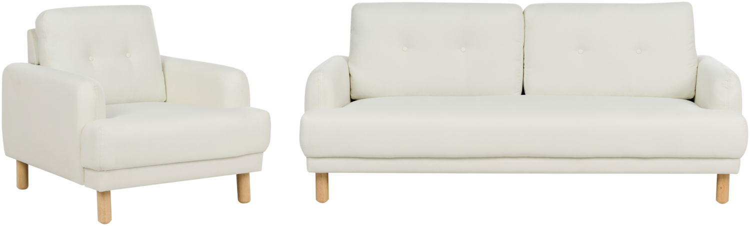 4-Sitzer Sofa Set Stoff cremeweiß TUVE Bild 1