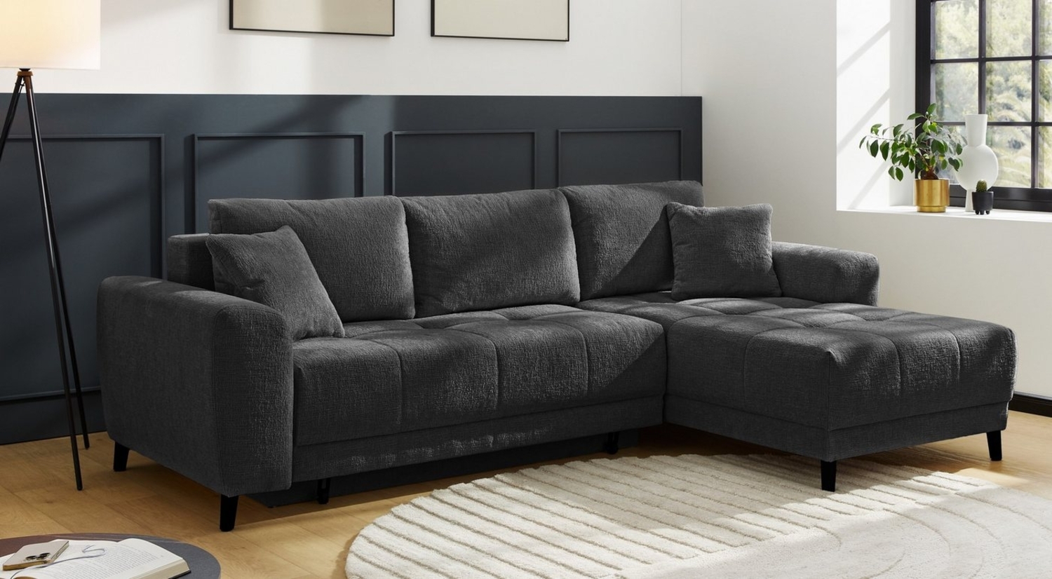Jockenhöfer Gruppe Ecksofa Beverly, inklusive Bettfunktion, Stauraum / Bettkasten, Ottmane links oder rechts montierbar Bild 1