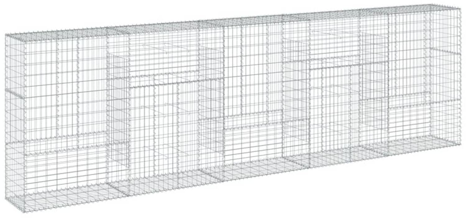 vidaXL Gabione mit Deckel 500x50x150 cm Verzinktes Eisen 3295158 Bild 1