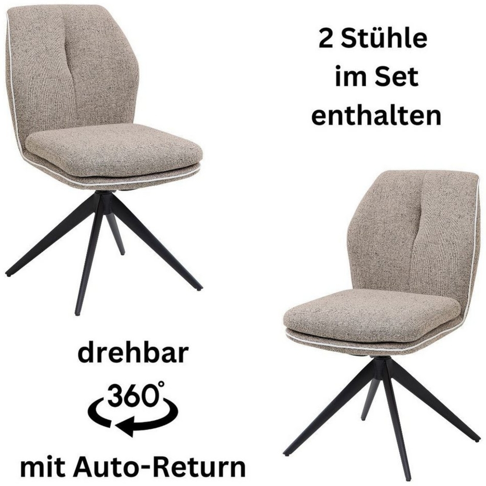 Stolkom Sp.z.o.o. Armlehnstuhl Enja (Set, 2 St), 360 grad drehbar mit Auto-Return Bild 1