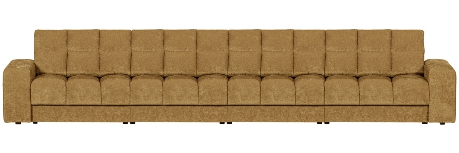 Sofa Date 4-Sitzer aus Webstoff, Gold Bild 1