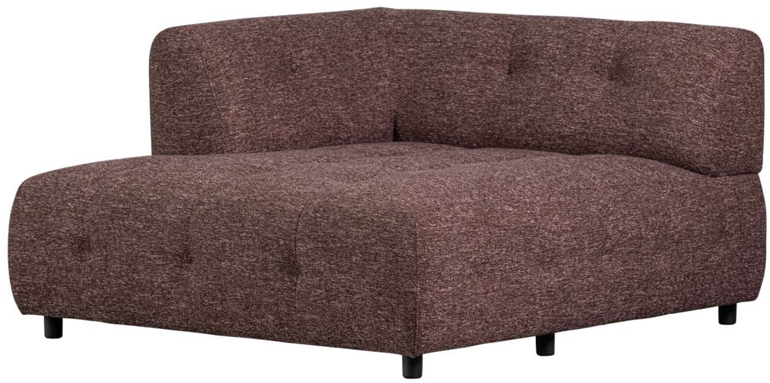 Modulsofa Louis Chaiselongue aus grobmaschigen Stoff Links, Altrosa Bild 1