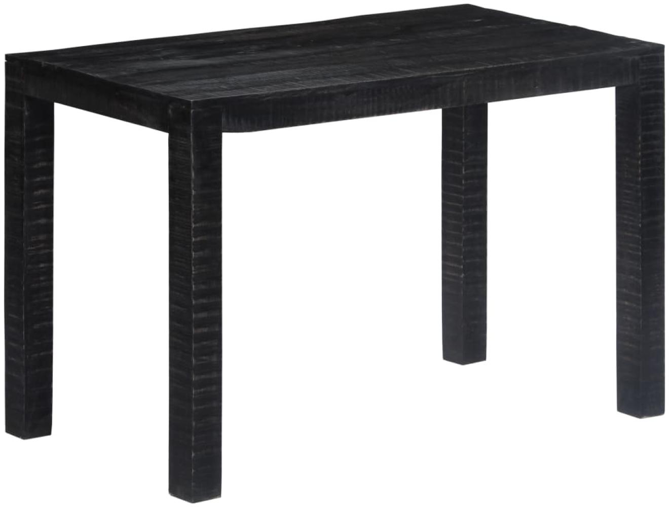 vidaXL Esstisch Schwarz 118×60×76 cm Massivholz Mango 247991 Bild 1