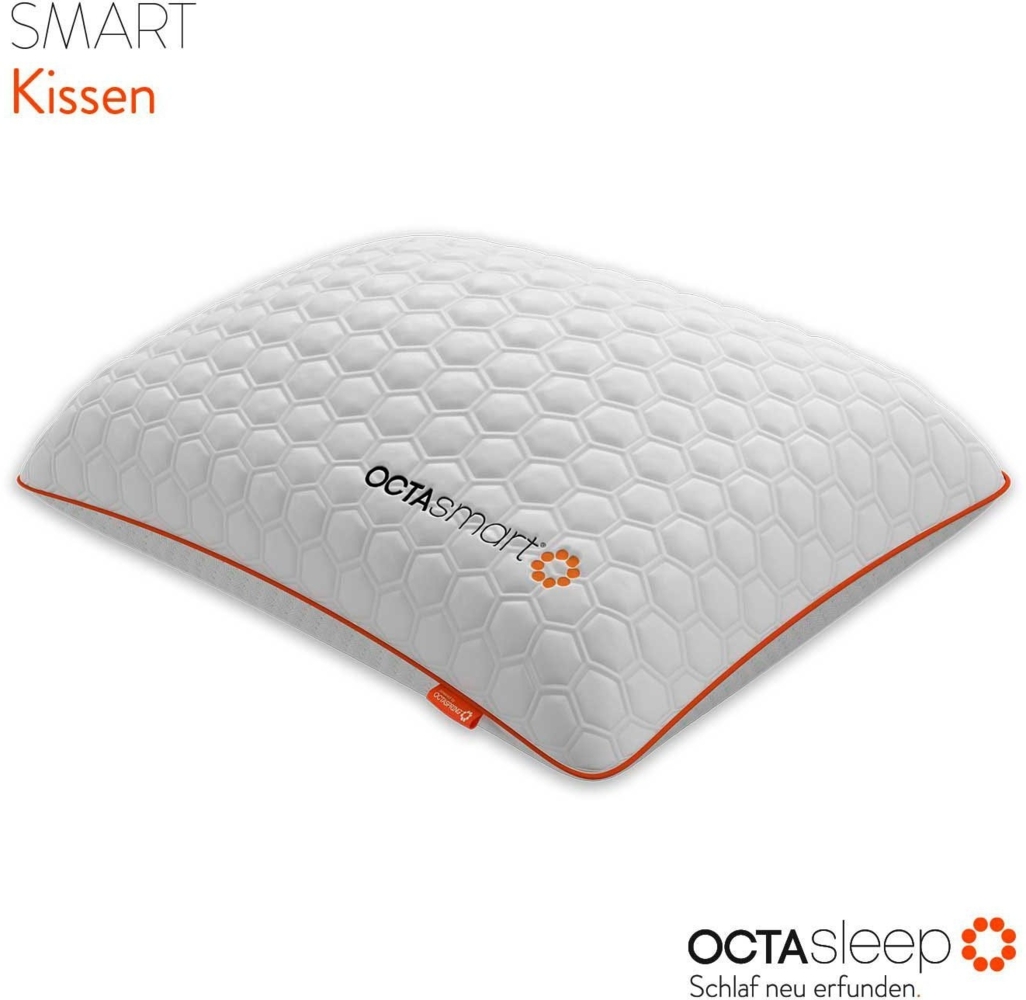 OCTAsleep Nackenstützkissen Octasleep Smart Pillow, Füllung: 100% Polyester, Bezug: 99% Polyester, 1% Elasthan, Bauchschläfer, Rückenschläfer, Seitenschläfer, Kopfkissen atmungsaktiv Bild 1