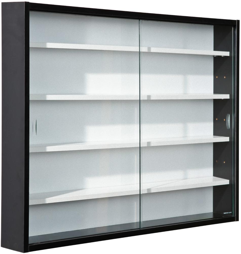 Vitrinenschrank Comit Glas Vitrine Hängeschrank Wandschrank weiß schwarz Bild 1