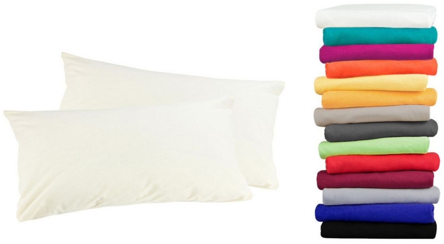 MOON Heimtextilien Kissenbezug / Seitenschläferkissenbezug 2er Pack MOON-Luxury Linon 100% Baumwolle, Linon Bild 1