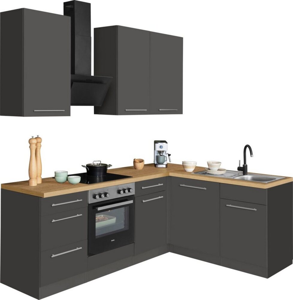 wiho Küchen Winkelküche Unna, mit E-Geräten, Stellbreite 220 x 170 cm Bild 1
