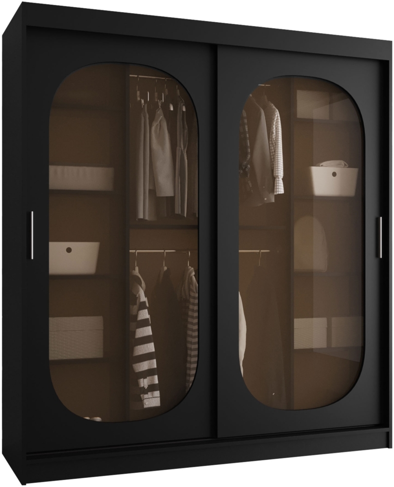 Kleiderschrank Bimaza 180 mit Schubladen (Farbe: Schwarz) Bild 1