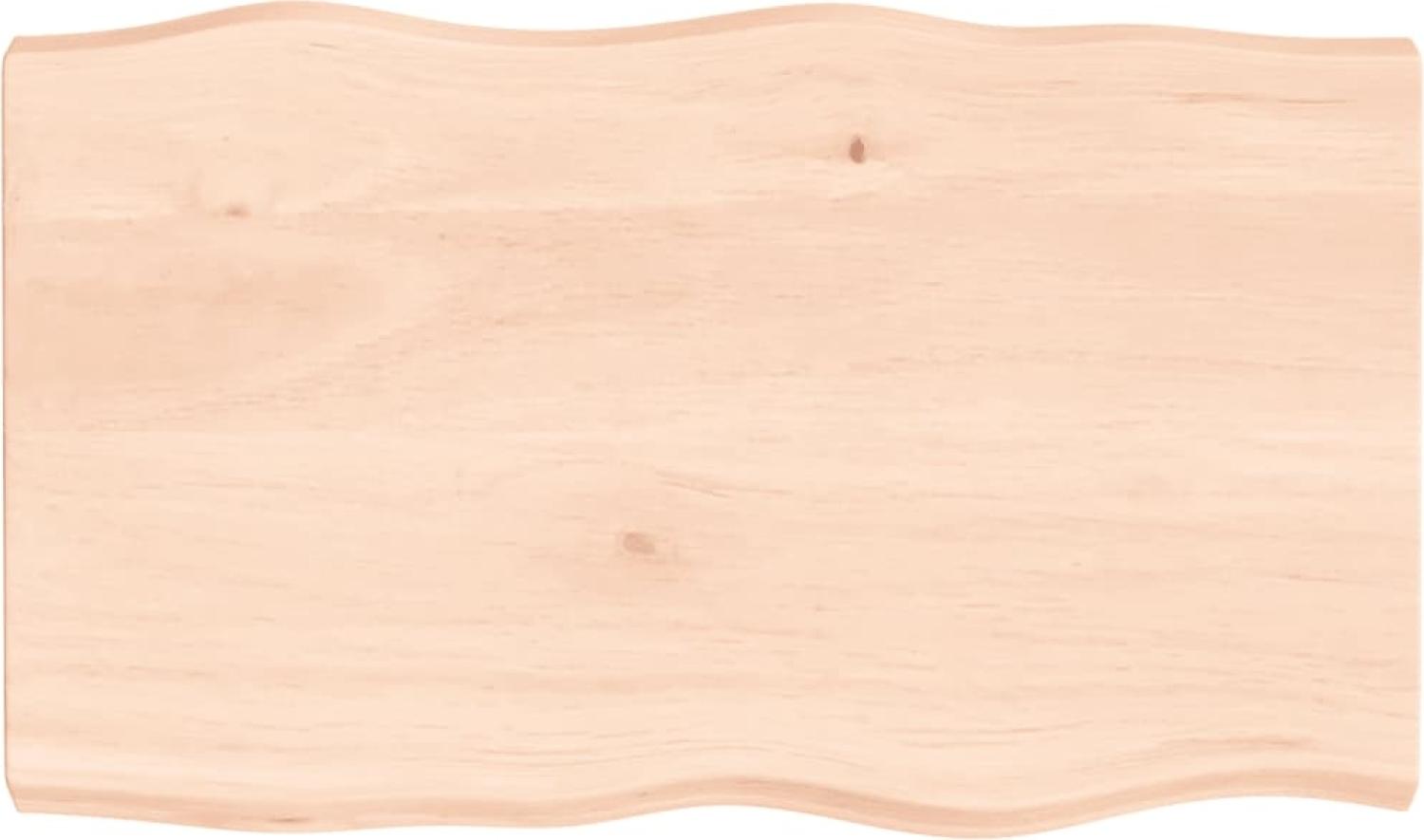 vidaXL Tischplatte 100x60x(2-6) cm Massivholz Unbehandelt Baumkante 363889 Bild 1