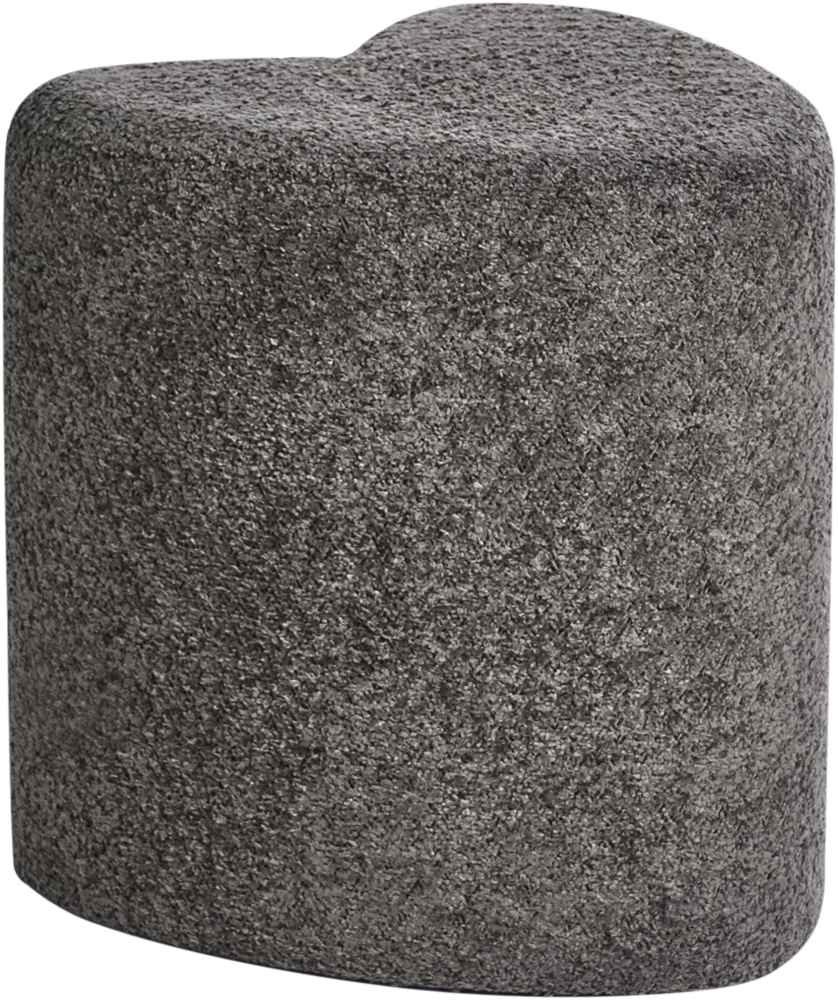 Pouf SCOTIA Chenillegewebe Dunkelgrau Bild 1