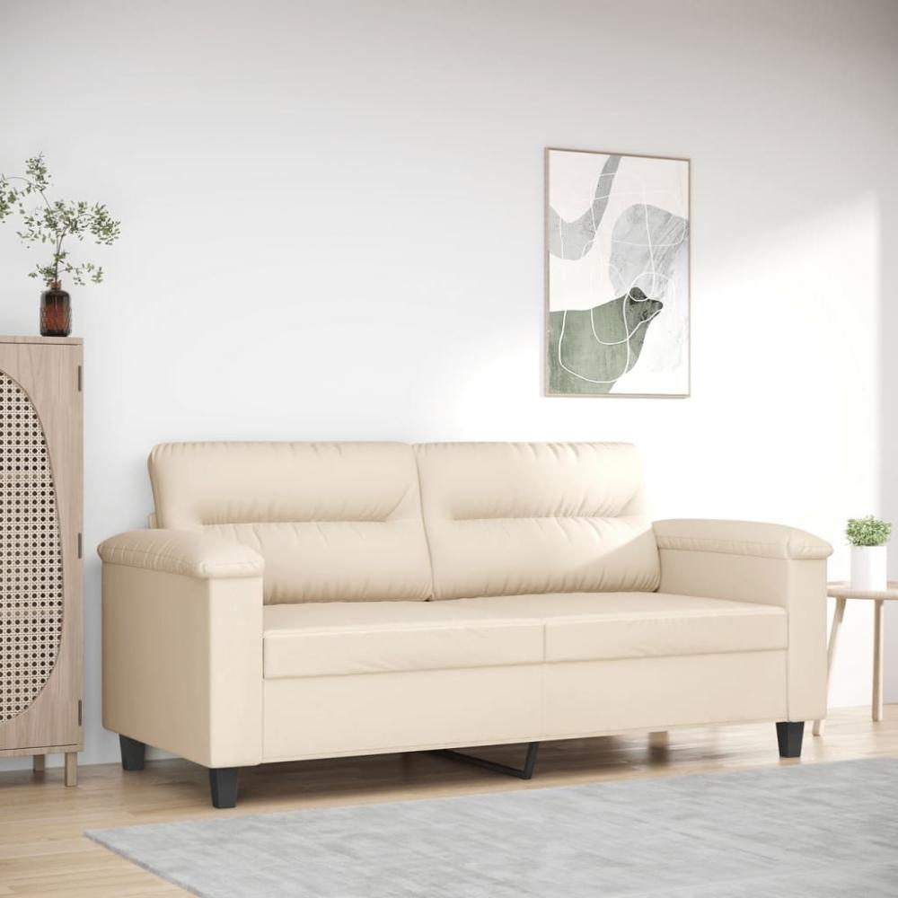 vidaXL 2-Sitzer-Sofa Beige 140 cm Mikrofasergewebe 359566 Bild 1