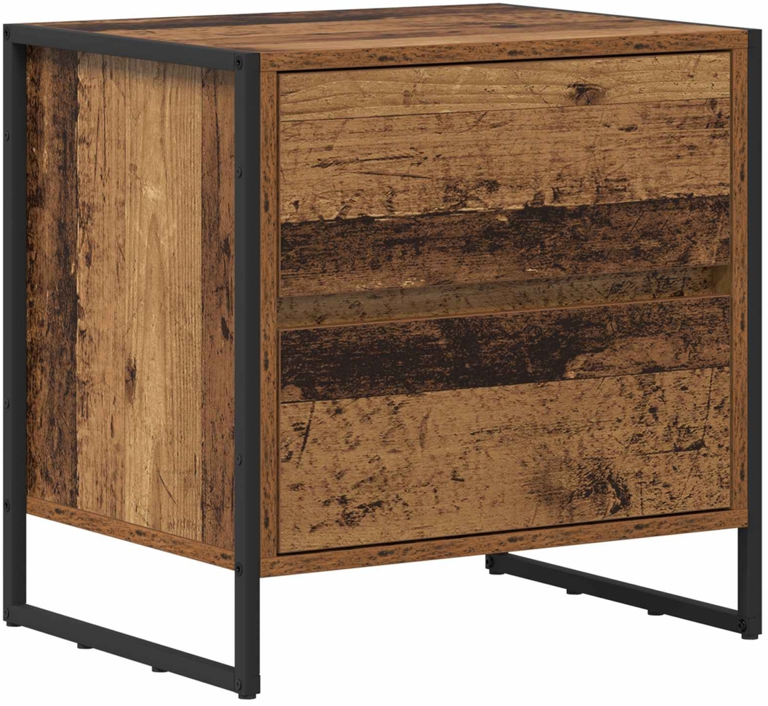 vidaXL Nachttisch Altholz 50 x 39,5 x 50 cm Holzwerkstoff 886686 Bild 1