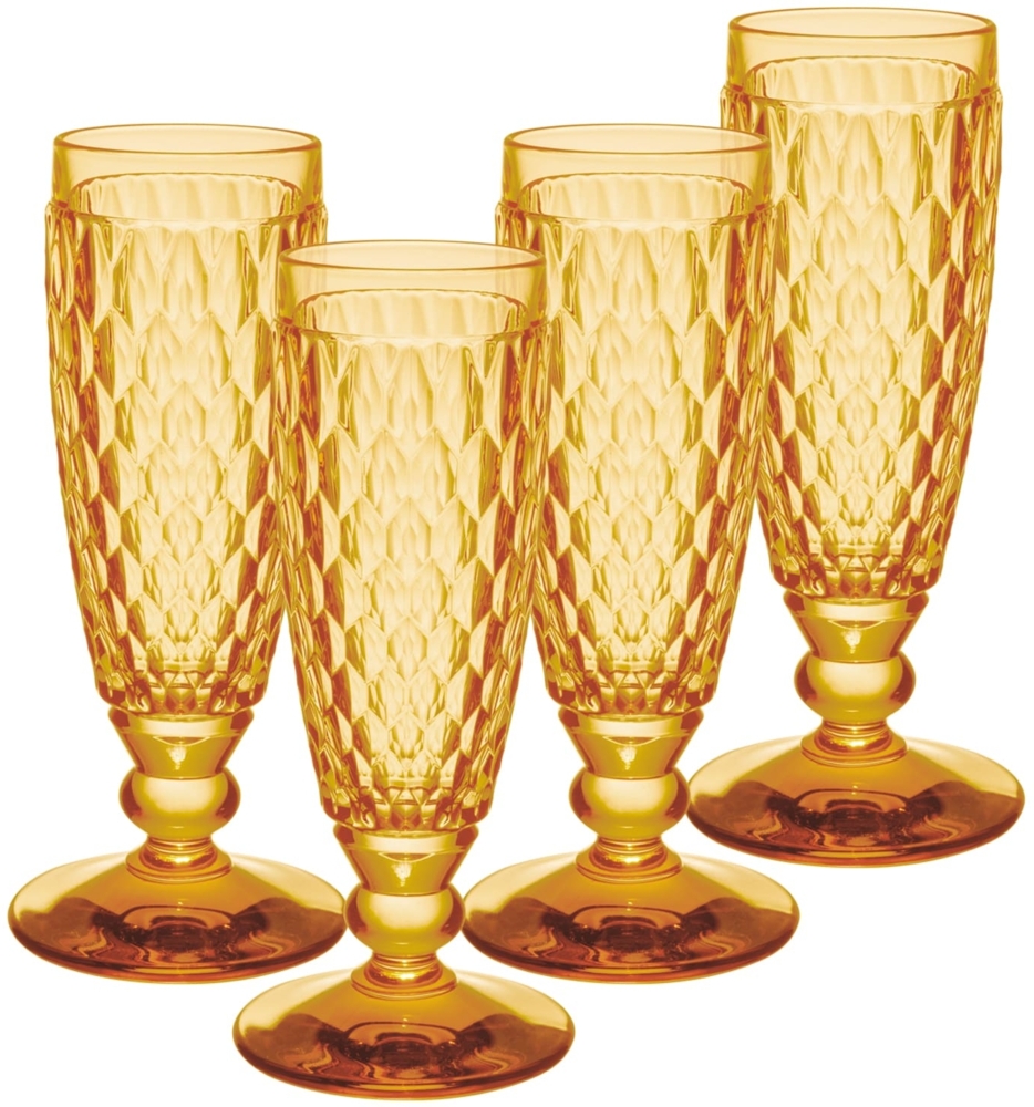 Villeroy & Boch Boston Coloured Sektglas 145 ml Saffron 4er Set - DS Bild 1