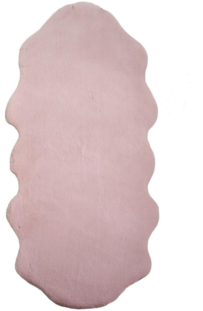 Kinder Teppich Carlo Schaffell imitat - 60x180 cm - Rosa Bild 1