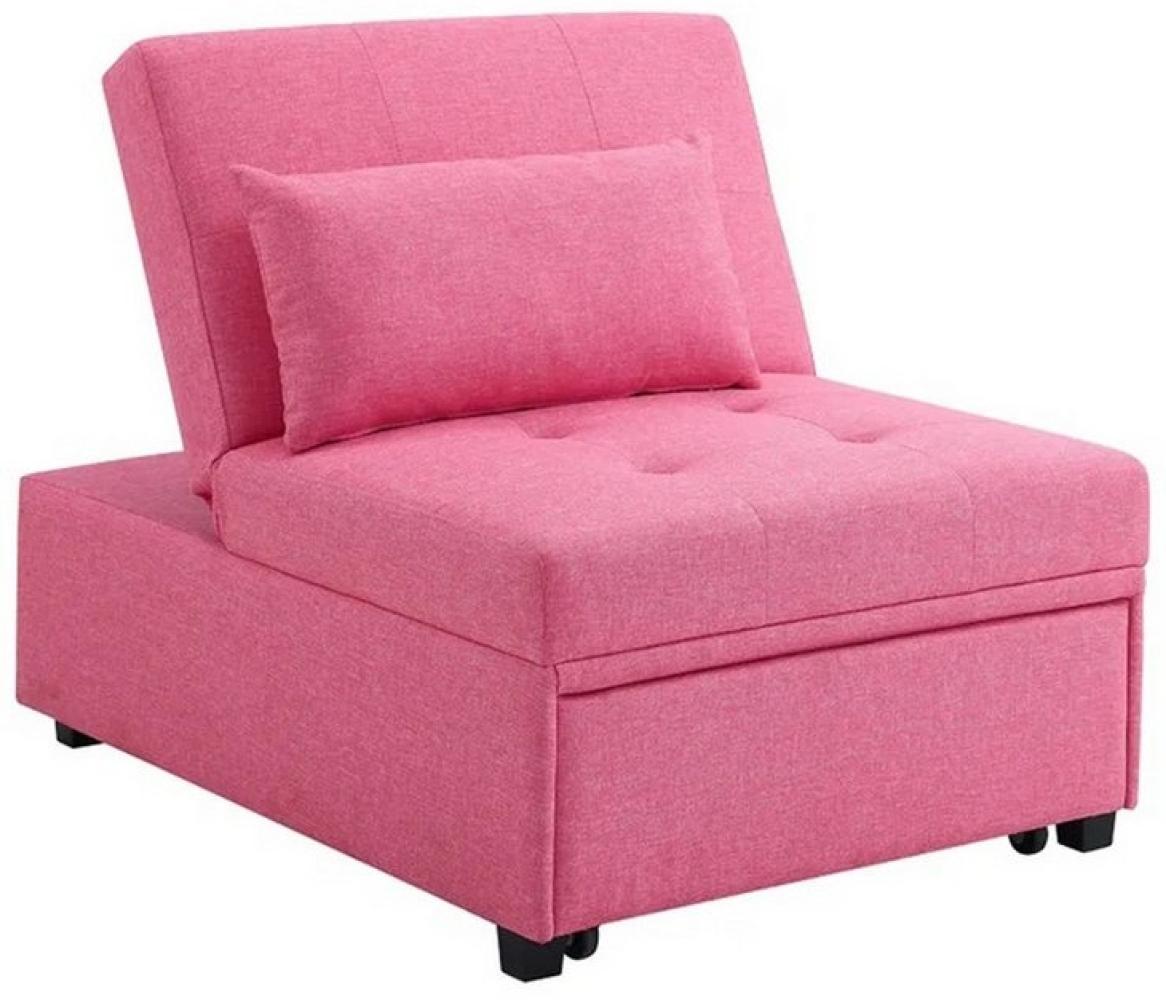 HTI-Living Relaxsessel Schlafsessel Magarete Pink (Stück, 1-St, 1 Sessel), Relaxsessel verstellbare Lehne Lendenkissen ausklappbar Bild 1