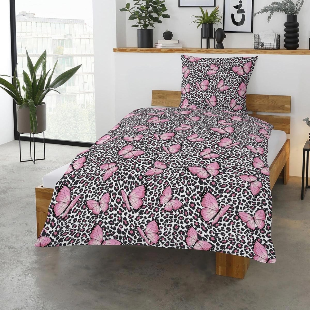 Traumschlaf Satin Bettwäsche Menga schwarz|155x220 cm + 80x80 cm Bild 1