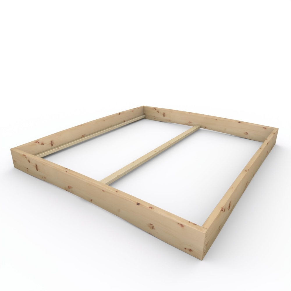 Zirbenbett Massivholzbett "Rosi" metallfrei 200 x 220 cm 20 cm ohne Kopfteil Bild 1