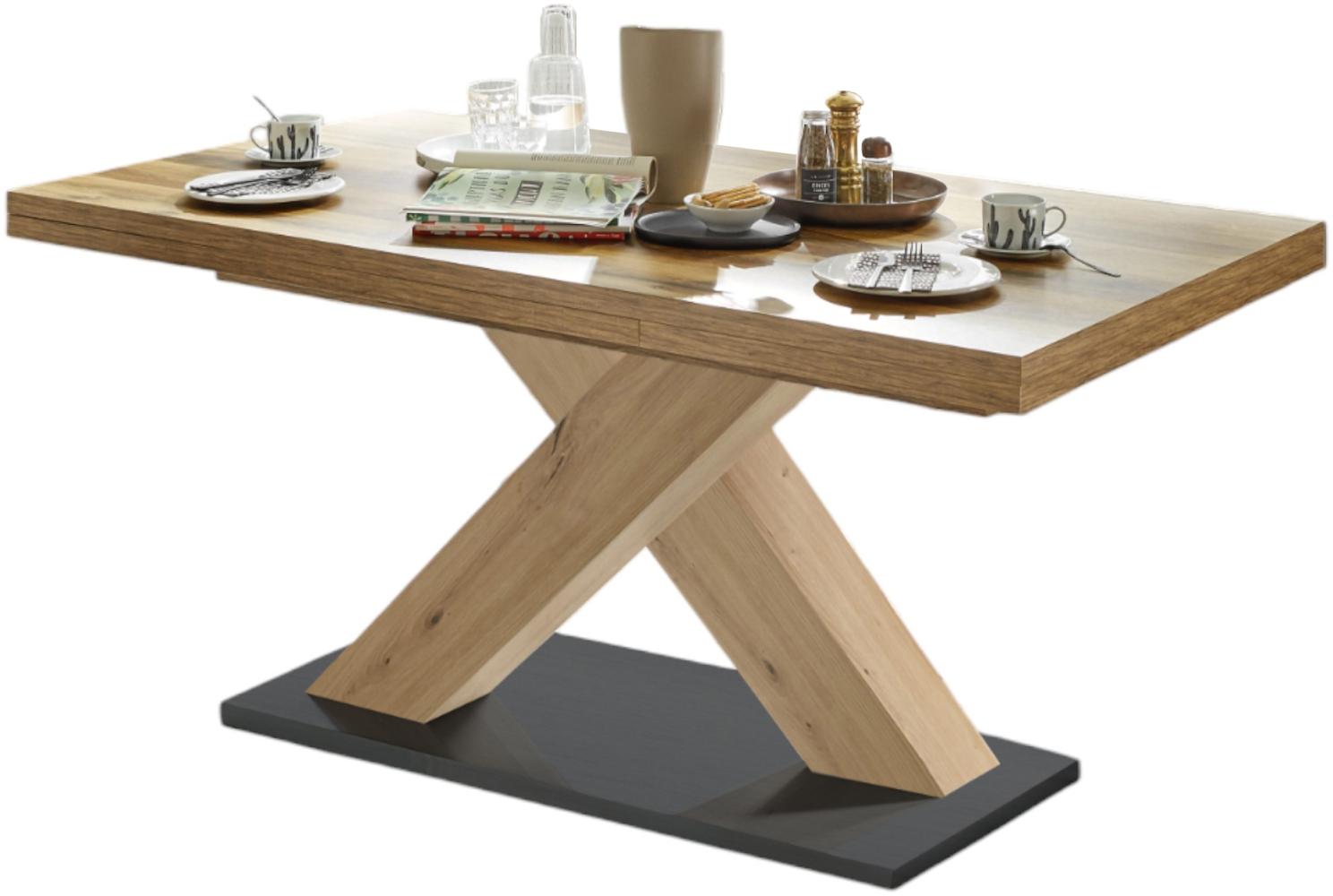 Esstisch ausziehbar Elene 160x90x76 Asteiche/Plankeneiche 13981-160 Bild 1