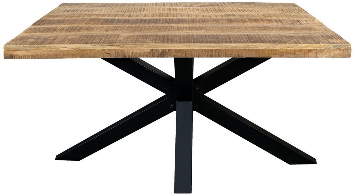 Trelevo® Esstisch Luke, Mangoholz, naturfarben, gerade Kante, Spider-Gestell Bild 1