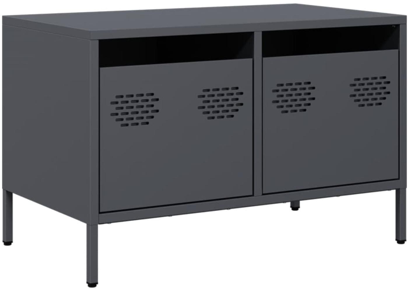 vidaXL TV-Schrank Anthrazit 68x39x43,5 cm Kaltgewalzter Stahl 851234 Bild 1