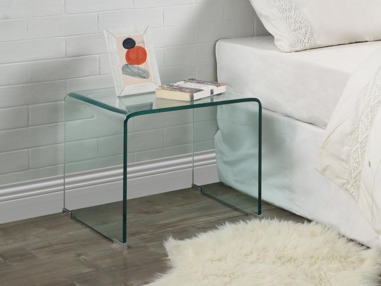 Vente-unique - Nachttisch - Glas - SUZANA Bild 1