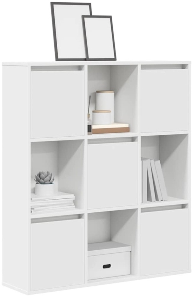 vidaXL Bücherregal Weiß 89x24x101,5 cm Holzwerkstoff 860400 Bild 1
