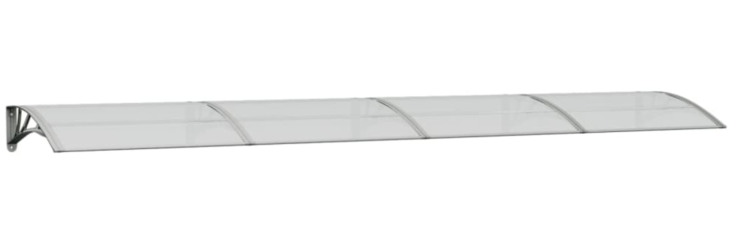 vidaXL Türvordach Grau und Transparent 400x75 cm Polycarbonat 153598 Bild 1