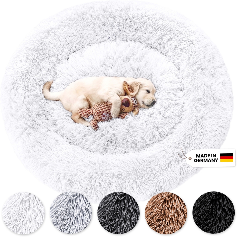 Hundebett Fluffy Plus Weiß - L - 100cm Bild 1