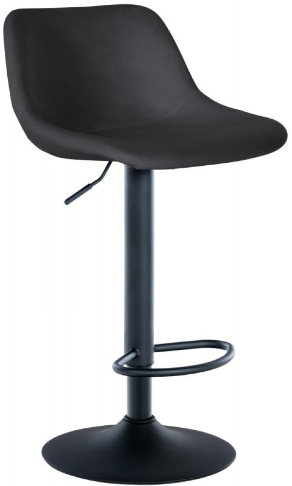 Barhocker Loft Samt (Farbe: schwarz) Bild 1