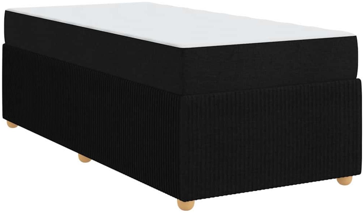 vidaXL Bettrahmen mit Matratze Schwarz 100 x 200 cm Stoff 3398355 Bild 1