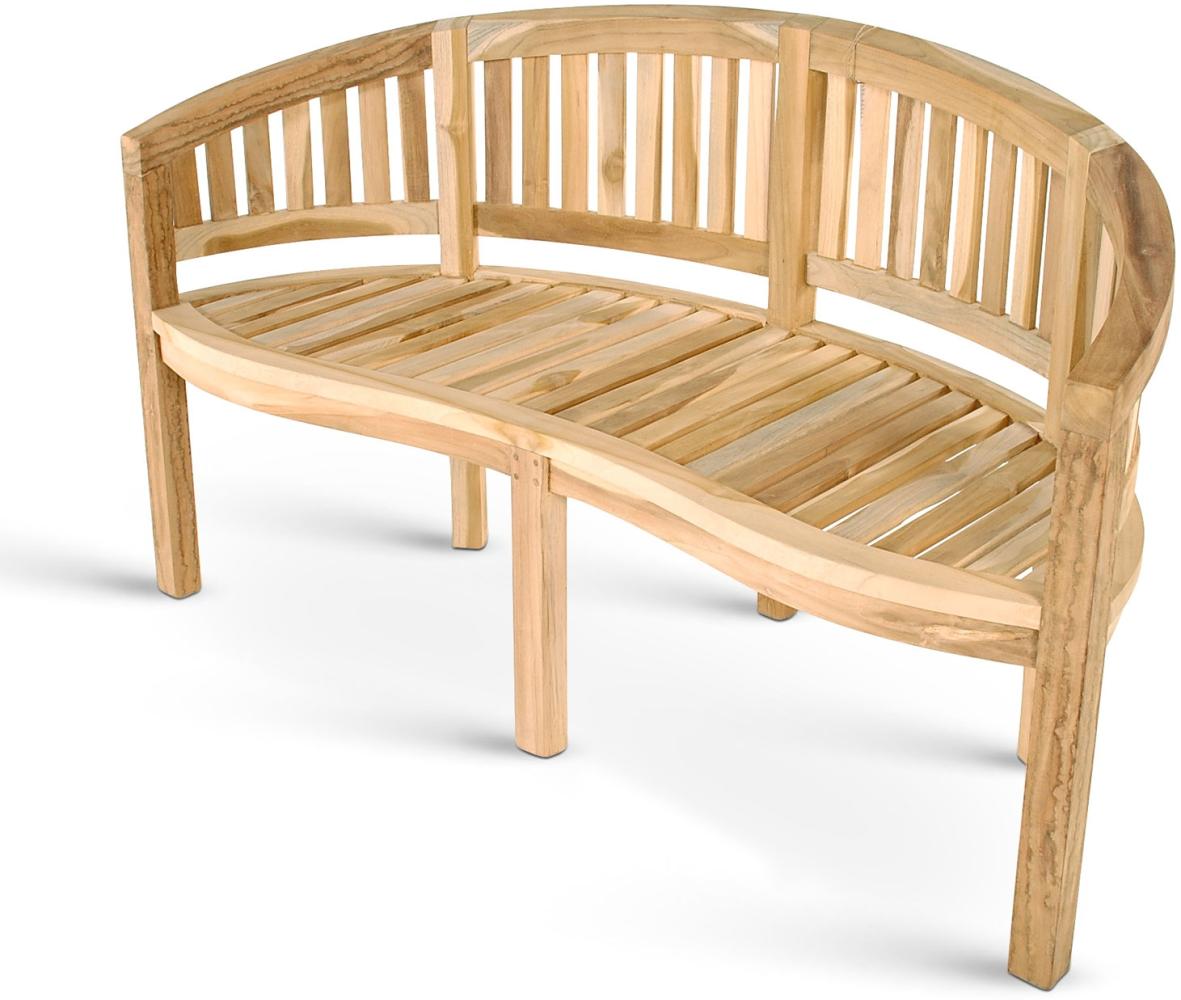 Gartenbank Bananenbank Teak 150 cm 3 Sitzer Bananenbank BANANA 41734729 Bild 1